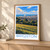 Brighton city view bordered print styled in Light oak-console; frame and props not included