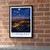 Cherkasy city view bordered print styled in Black frame / exposed brick; frame and props not included