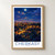 Cherkasy city view bordered print styled in Front oak frame - corrected opening; frame and props not included