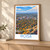 Boise city view bordered print styled in Light oak-console; frame and props not included