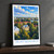 Velikiy Novgorod city view bordered print styled in Black frame / charcoal wall; frame and props not included