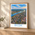 Biysk city view bordered print styled in Light oak-console; frame and props not included