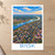 Biysk city view bordered print styled in Unframed sheet - corrected A-series; frame and props not included