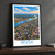Biysk city view bordered print styled in Black frame / charcoal wall; frame and props not included