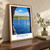 Pskov city view bordered print styled in Original angled oak-console; frame and props not included