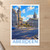 Aberdeen city view bordered print styled in Unframed sheet - corrected A-series; frame and props not included