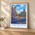 Aberdeen city view bordered print styled in Light oak-console; frame and props not included