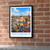 Providence city view bordered print styled in Black frame / exposed brick; frame and props not included