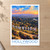 Hollywood city view bordered print styled in Unframed sheet - corrected A-series; frame and props not included