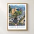 Debre Birhan city view bordered print styled in Front oak frame - corrected opening; frame and props not included