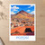 Potosí city view bordered print styled in Unframed sheet - corrected A-series; frame and props not included