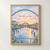 Newcastle Tyne Bridge from Gateshead full-bleed print styled in Front oak frame - corrected opening; frame and props not included