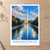 Lincoln Memorial from the reflecting pool bordered print styled in Unframed sheet - corrected A-series; frame and props not included
