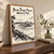 Mount Bromo from Penanjakan full-bleed print styled in Original angled oak-console; frame and props not included