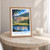 Chatsworth House from the Derwent bordered print styled in Oak frame / bedside table; frame and props not included