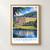 Chatsworth House from the Derwent bordered print styled in Front oak frame - corrected opening; frame and props not included