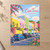 Bo-Kaap Wale Street houses full-bleed print styled in Unframed sheet - corrected A-series; frame and props not included