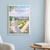 Belvedere Palace upper gardens full-bleed print styled in White frame / blue sitting room; frame and props not included