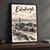 Edinburgh Calton Hill National Monument full-bleed print styled in Black frame / charcoal wall; frame and props not included