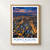 Porto Alegre city view bordered print styled in Front oak frame - corrected opening; frame and props not included