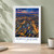 Porto Alegre city view bordered print styled in White frame / sage wall; frame and props not included