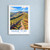 Mam Tor ridge from the Great Ridge bordered print styled in White frame / blue sitting room; frame and props not included