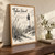 Tybee Island lighthouse full-bleed print styled in Original angled oak-console; frame and props not included