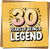 30th Birthday Card Funny – 30 Years of Being a Legend – For Him Her Husband Wife Friend – Square 145mm x 145mm – Kraft Envelope Included – Blank Inside