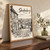 Gold Hill cobbles full-bleed print styled in Original angled oak-console; frame and props not included