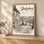 Gold Hill cobbles full-bleed print styled in Light oak-console; frame and props not included