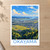Okayama city view bordered print styled in Unframed sheet - corrected A-series; frame and props not included
