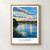 Cuiabá city view bordered print styled in Front oak frame - corrected opening; frame and props not included