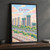 Changzhou city view full-bleed print styled in Black frame / charcoal wall; frame and props not included