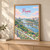 Pune city view full-bleed print styled in Light oak-console; frame and props not included