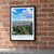 Utsunomiya city view bordered print styled in Black frame / exposed brick; frame and props not included