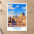 Yazd city view bordered print styled in Unframed sheet - corrected A-series; frame and props not included