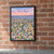 Porto Alegre city view full-bleed print styled in Black frame / exposed brick; frame and props not included