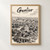 Gwalior city view full-bleed print styled in Front oak frame - corrected opening; frame and props not included
