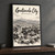 Guatemala City city view full-bleed print styled in Black frame / charcoal wall; frame and props not included