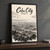 Cebu City city view full-bleed print styled in Black frame / charcoal wall; frame and props not included