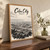 Cebu City city view full-bleed print styled in Original angled oak-console; frame and props not included