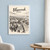 Ulyanovsk city view full-bleed print styled in White frame / blue sitting room; frame and props not included
