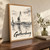 Gothenburg city view full-bleed print styled in Original angled oak-console; frame and props not included
