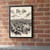 Ile-Ife city view full-bleed print styled in Black frame / exposed brick; frame and props not included