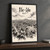Ile-Ife city view full-bleed print styled in Black frame / charcoal wall; frame and props not included