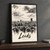 Leeds city view full-bleed print styled in Black frame / charcoal wall; frame and props not included
