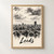 Leeds city view full-bleed print styled in Front oak frame - corrected opening; frame and props not included