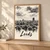 Leeds city view full-bleed print styled in Light oak-console; frame and props not included