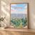 Utsunomiya city view full-bleed print styled in Light oak-console; frame and props not included