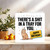 Funny Rude Cat Birthday Card - 'There's a Shit in a Tray for You... Happy Birthday!' 145mm x 145mm Square, Humor for Him Her, Men Women, Blank Inside with Kraft Envelope